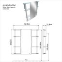 Ver imagem 2 de Espelheira Slip I Silver Sobrepor 64,0cm X 62,0cm X 11,5cm