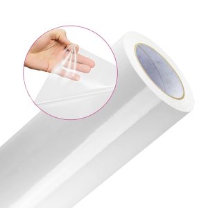Vinil Adesivo Transparente para Laminação a Frio Papel Plástico Envelopar Proteção Cristal Brilhante
