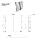 Ver imagem 3 de Espelheira -Slip Ii Silver 64,0cm x 62,0cm x 11,0cm Prata