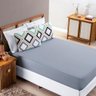 Jogo de Lençol Grace King 3 Peças Malha 100% Algodão Harmony Cinza - 1