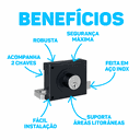 Ver imagem 3 de Fechadura Sobrepor Para Portão Ferro 525-100 Preto Pado Inox FECH SOBR CONCEPT ACO 525-100 EP