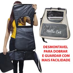 Mochila Bolsa Transporte Passeio Gato Cachorro Cao Pet Animais Vista Panoramica Bolso Ventilado Ar C - 4