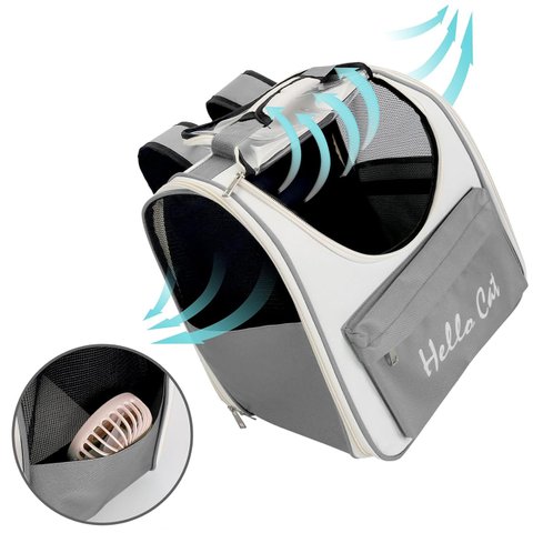 Mochila Bolsa Transporte Passeio Gato Cachorro Cao Pet Animais Vista Panoramica Bolso Ventilado Ar C