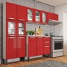 Armário Cozinha em Aço 02 portas Colors Vermelho Rouge Bertolini - 6