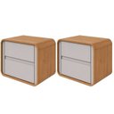 Ver imagem 2 de Kit 2 Mesas de Cabeceiras 2 Gavetas Loop