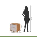 Ver mais imagens de Kit 2 Mesas de Cabeceiras 2 Gavetas Loop