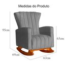 Ver imagem 7 de Poltrona Balanço C/ Puff Melinda Suede Cinza - Lm Decor