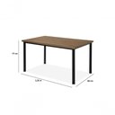 Ver imagem 3 de Jogo de Mesa Aço Nobre 6 Cadeiras Titanium Tampo Nogal Tubo Preto