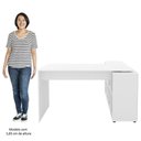 Ver imagem 2 de Conjunto Escritório Home Office 4 Peças Side A06 Branco - Mpozenato