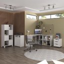 Ver imagem 4 de Conjunto Escritório Home Office 4 Peças Side A06 Branco - Mpozenato