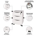 Ver imagem 7 de Conjunto Escritório Home Office 4 Peças Side A06 Branco - Mpozenato