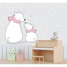 Adesivo de Parede Urso Polar Mamãe com Filhote - 1