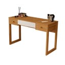 Ver imagem 4 de Escrivaninha Penteadeira com Espelho Multiuso Luanda Fenix:nature/offwhite/nat