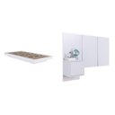Ver imagem 3 de Cama Solteiro Suspensa com Cabeceira e Mesa de Apoio 80/90 Zurique Branco