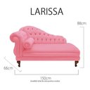 Ver imagem 4 de Recamier Divã Larissa 150cm Direito Suede:rosa-chiclete/liso