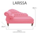 Ver imagem 4 de Recamier Divã Larissa 150cm Direito Suede:rosa-chiclete/liso