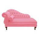 Ver imagem 2 de Recamier Divã Larissa 150cm Direito Suede:rosa-chiclete/liso