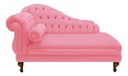 Ver imagem 2 de Recamier Divã Larissa 150cm Direito Suede:rosa-chiclete/liso