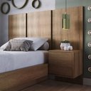 Ver imagem 3 de Cama Solteiro Suspensa com Cabeceira e Mesa de Apoio 80/90 Zurique Marrom/Mel