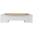 Ver imagem 3 de Mesa para Escritório Tamburato 2 Portas 4 Gavetas Mason A02 Carvalho Branco - Lyam Decor