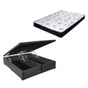 Ver imagem 1 de Cama Box Baú Casal Bi-Partido Green Cinza + Colchão Espuma D33 138x188x15