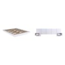 Ver imagem 5 de Cama Casal Queen Suspensa, Cabeceira e Mesas de Apoio 140/160 Zurique Branco