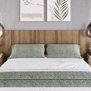 Ver imagem 4 de Cama Casal Queen Suspensa, Cabeceira e Mesas de Apoio 140/160 Zurique Marrom/Mel