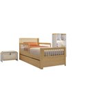 Ver imagem 5 de Bicama Solteiro Reversível com Estante em LED e Sapateira Infantil Wave Casatema MadeiraOriginals Branco/Marrom