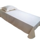 Ver imagem 1 de Kit Colcha Cobre Leito Solteiro de Piquet Pesado com Porta Travesseiro Bege