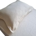 Ver imagem 4 de Kit Colcha Cobre Leito Solteiro de Piquet Pesado com Porta Travesseiro Bege