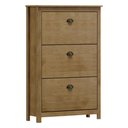 Ver imagem 1 de Sapateira 3 Portas Basculantes Topázio Freijó Madeira Pinus - Finestra Freijó