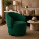 Ver imagem 5 de Poltrona Orgânica Maya Suede Verde Sala Quarto Recepção Suede / Verde Liso