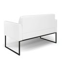 Ver imagem 5 de Sofá Namoradeira com 2 Poltronas Base Industrial Preto Marisa Corano Branco D03 - D'Rossi