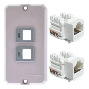 Kit 22 Un Placa Condulete - 1 Mod.rj11/rj45 Cinza 6782 -