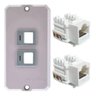 Kit 22 Un Placa Condulete - 1 Mod.rj11/rj45 Cinza 6782 - - 4