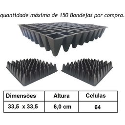 Kit 30 Bandeja Sementeira Para Produção De Mudas 64 Células - 2