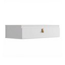 Ver imagem 1 de Console Diana Suspenso Escrivaninha Penteadeira com Gaveta Espaçosa Design Minimalista - Branco