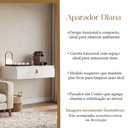 Ver imagem 4 de Console Diana Suspenso Escrivaninha Penteadeira com Gaveta Espaçosa Design Minimalista - Branco