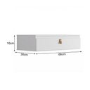 Ver imagem 2 de Console Diana Suspenso Escrivaninha Penteadeira com Gaveta Espaçosa Design Minimalista - Branco