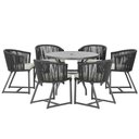 Ver imagem 1 de Mesa e 6 Cadeiras e Noronha Preto E3 Trama Original Preto