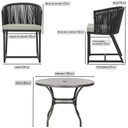 Ver imagem 2 de Mesa e 6 Cadeiras e Noronha Preto E3 Trama Original Preto