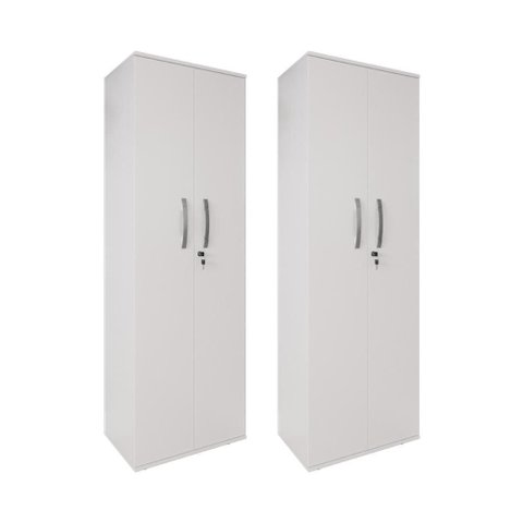 Kit 2 Armário Organizador Multiuso Kiev Lavanderia 2 Portas Branco