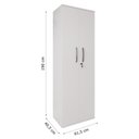 Ver imagem 4 de Kit 2 Armário Organizador Multiuso Kiev Lavanderia 2 Portas Branco