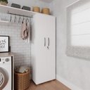 Ver imagem 2 de Kit 2 Armário Organizador Multiuso Kiev Lavanderia 2 Portas Branco