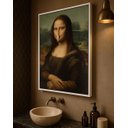Ver imagem 1 de Quadro Canvas Divertido Banheiro Monalisa Nariz-mold.branca:40x30cm