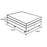 Cama Box Baú Bipartido Casal Blindado Sintético + Colchão Casal Espuma Extra Firme D33 Elegance Orto - 5