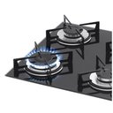 Ver imagem 3 de Fogão Cooktop Fischer 4 Bocas Gás Mesa Vidro Preto 1519-5713
