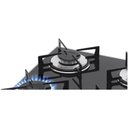 Ver imagem 2 de Fogão Cooktop Fischer 4 Bocas Gás Mesa Vidro Preto 1519-5713