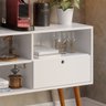 Aparador Balcão 95cm Branco para Sala de Estar Retrô - 2