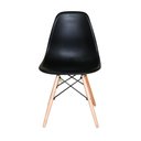 Ver imagem 2 de Kit C| 5 Cadeiras Charles Eames Dsw Preta - Base Madeira